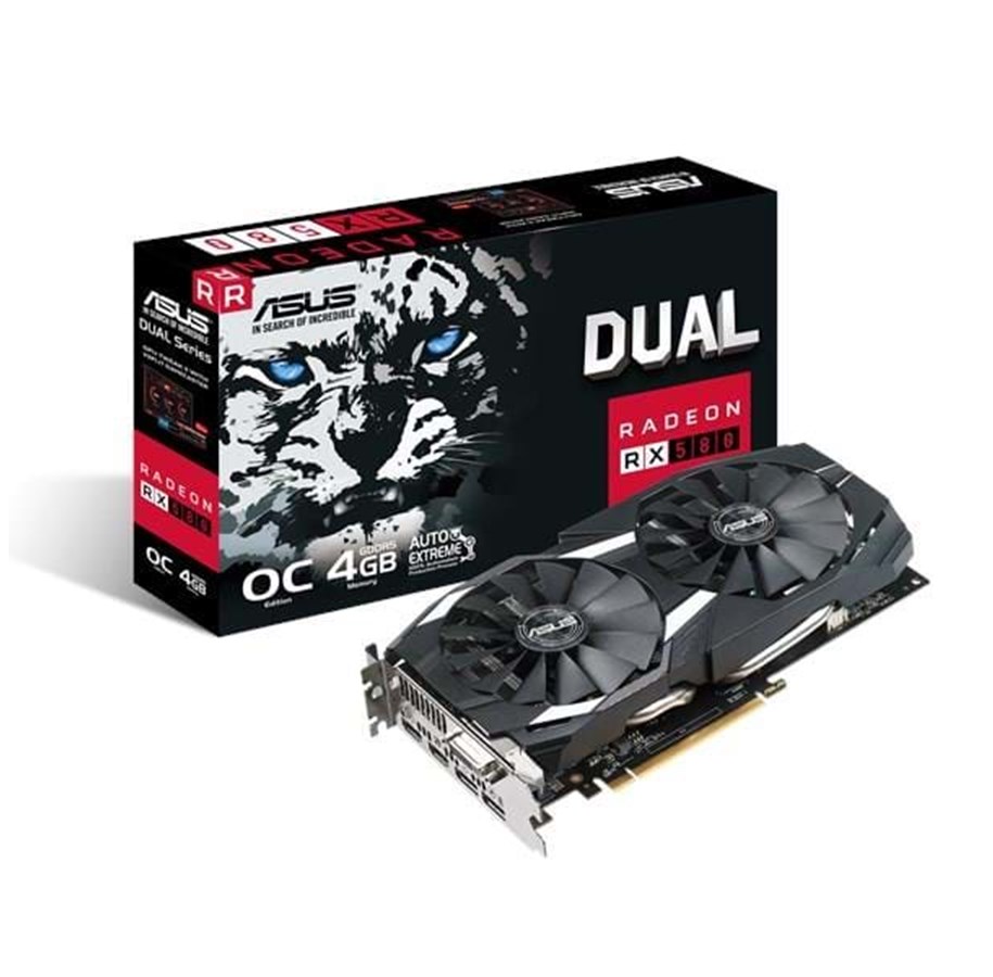 Näytönohjaimet - ASUS Radeon RX 580 DUAL OC - 4GB GDDR5 RAM - Näytönohjaimet - 90YV0AQ0-M0NA00