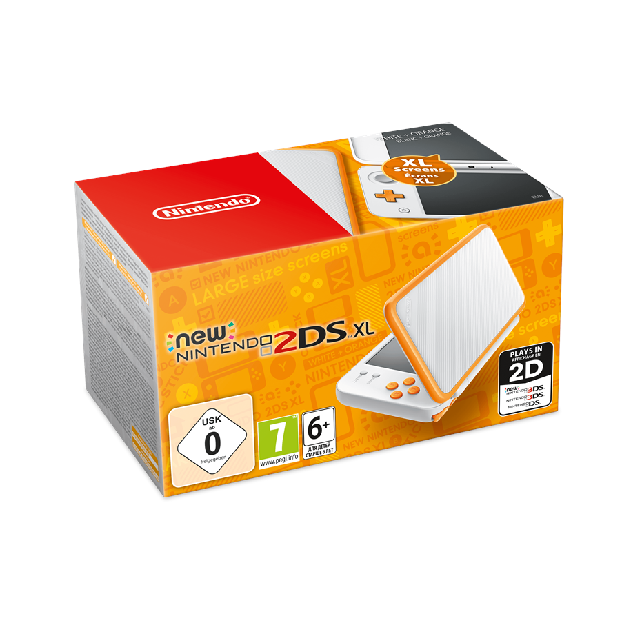 Pelikonsolit - Nintendo New 2DS XL - White & Orange - 2209366