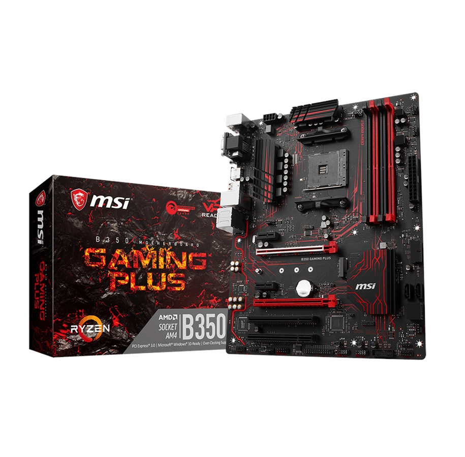 Emolevy - MSI B350 GAMING PLUS Emolevy - AMD B350 - AMD AM4 socket - DDR4 RAM - ATX - B350 GAMING PLUS