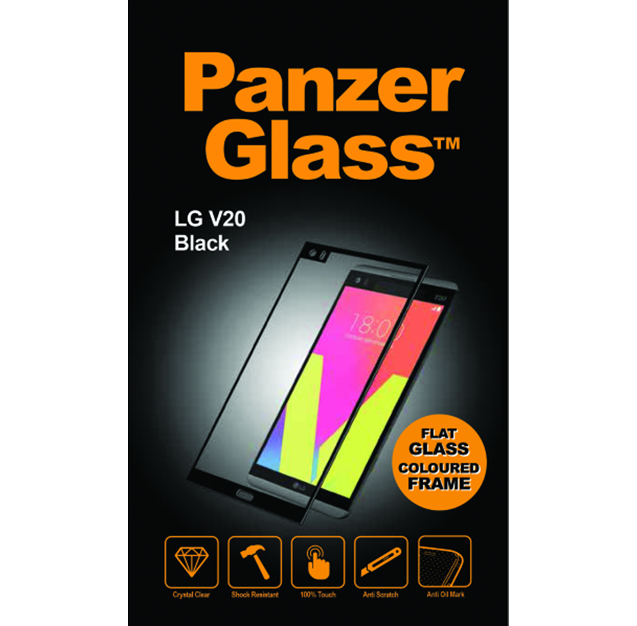 Puhelintarvikkeet - Näytönsuojat - PanzerGlass LG V20 - Black - PANZER6000