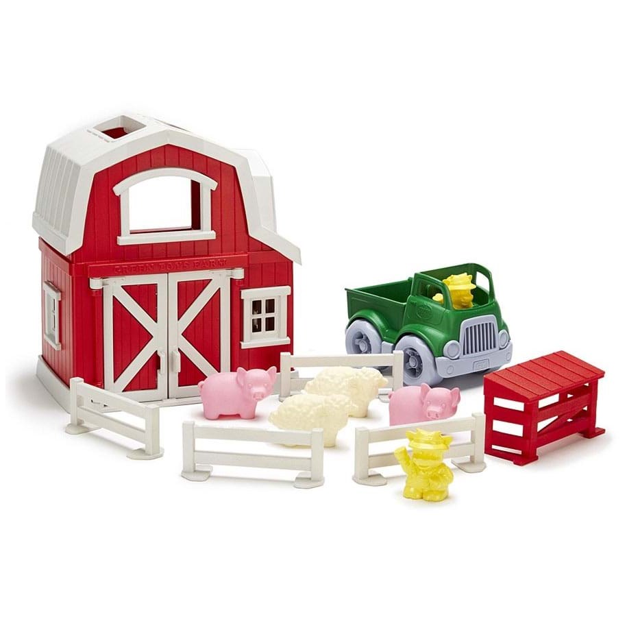 Vauva- ja taaperolelut - Green Toys Maatilaleikkisetti 13 osaa - GTPFRM1158