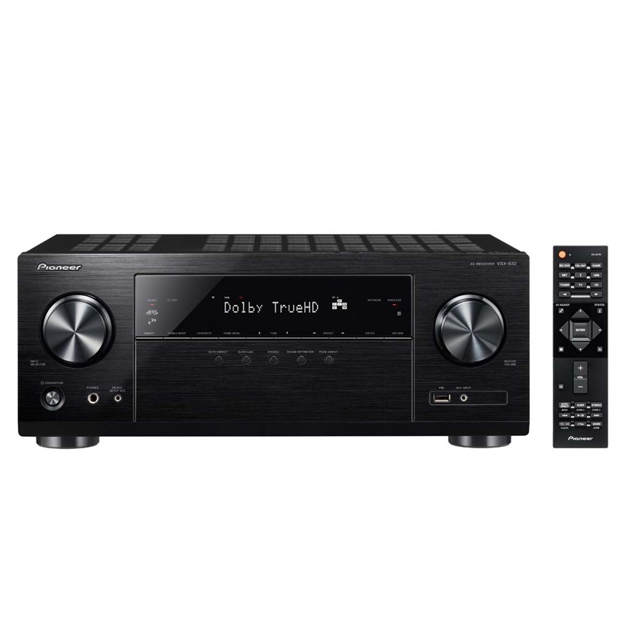 HiFi - AV-vastaanotin / Vahvistin - Pioneer VSX-832 - AV-verkkovastaanotin - 5.1-kanavainen - Musta - VSX-832-B