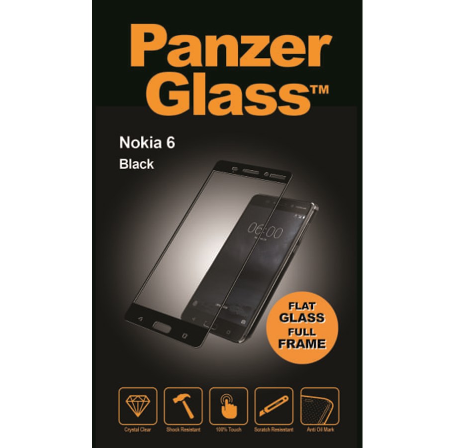 Puhelintarvikkeet - Näytönsuojat - PanzerGlass Nokia 6 - Musta - PANZER6754