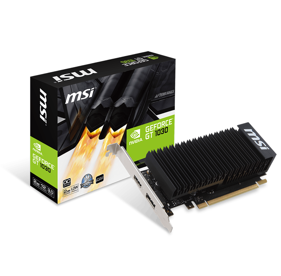 Näytönohjaimet - MSI GeForce GT 1030 Low Profile OC - 2GB GDDR5 RAM - Näytönohjaimet - GT 1030 2GH LP OC