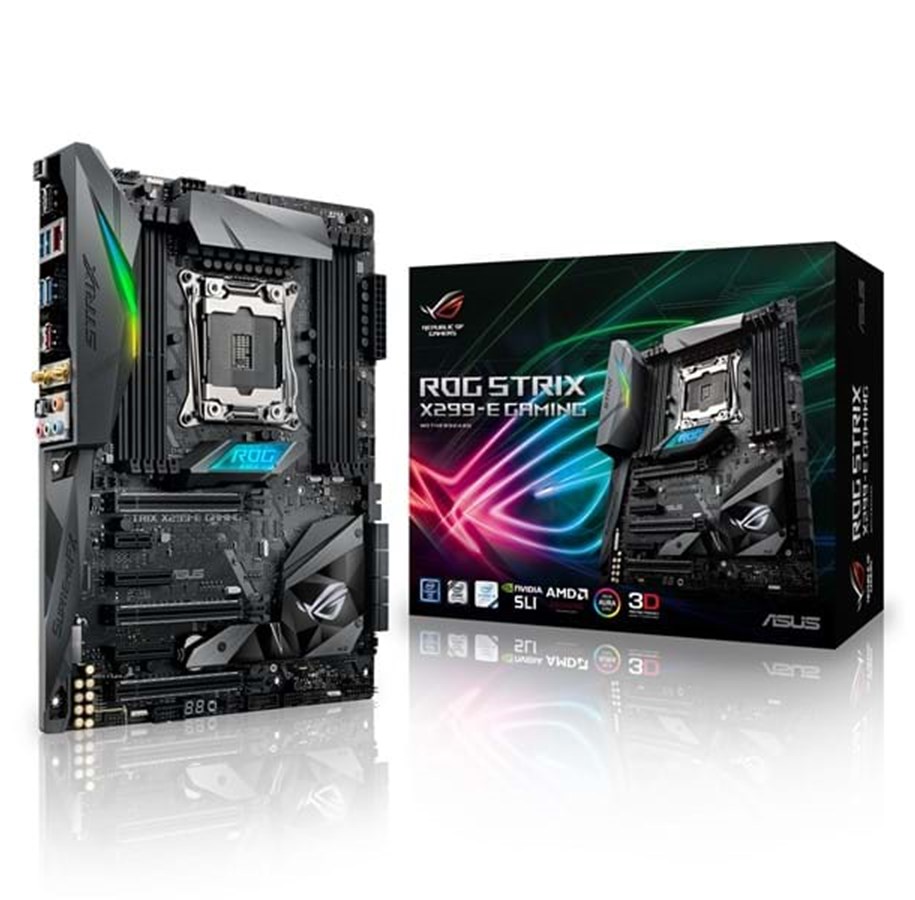Emolevy - ASUS ROG STRIX X299-E GAMING Emolevy - Intel X299 - Intel LGA2066 socket - DDR4 RAM - ATX - 90MB0U50-M0EAY0