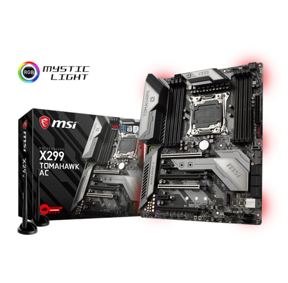 Emolevy - MSI X299 TOMAHAWK AC Emolevy - Intel X299 - Intel LGA2066 socket - DDR4 RAM - ATX - X299 TOMAHAWK AC