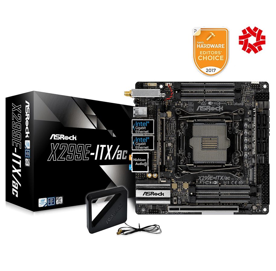 Emolevy - ASRock X299E-ITX/AC Emolevy - Intel X299 - Intel LGA2066 socket - DDR4 RAM - Mini-ITX - 90-MXB5W0-A0UAYZ