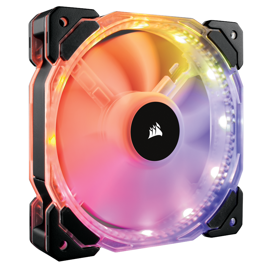 Kotelotuuletin - Corsair HD140 RGB LED with controller - Kotelotuuletin - 140mm - Läpinäkyvä RGB LED valolla - 28 dBA - CO-9050069-WW