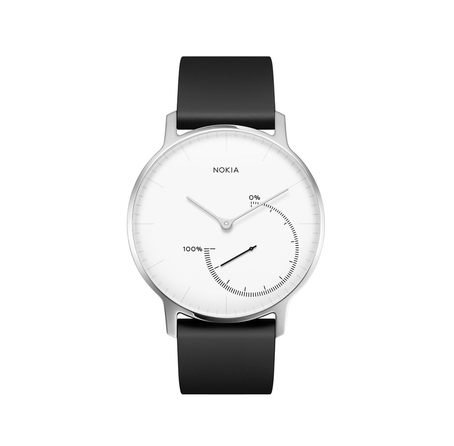 Älykellot, Urheilukellot & Aktiivisuusrannekkeet - Withings Activité Steel - Black & White - HWA01-White-All-Inter
