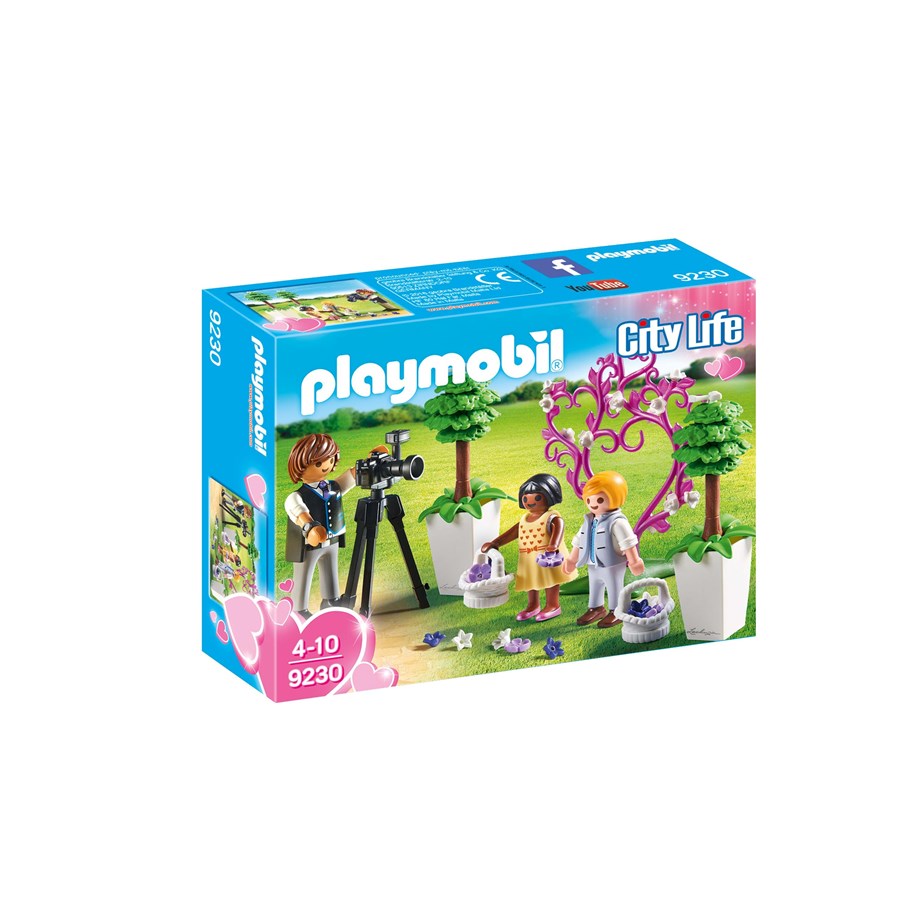 Playmobil - Playmobil Kaupunkielämää - Morsiustyttö, sulhaspoika ja valokuvaaja - 9230