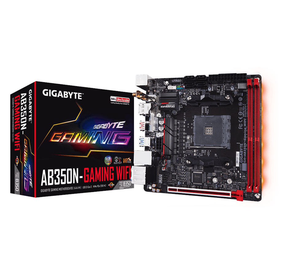 Emolevy - GIGABYTE GA-AB350N-GAMING WIFI Emolevy - AMD B350 - AMD AM4 socket - DDR4 RAM - Mini-ITX - GA-AB350N-GAMING WIFI