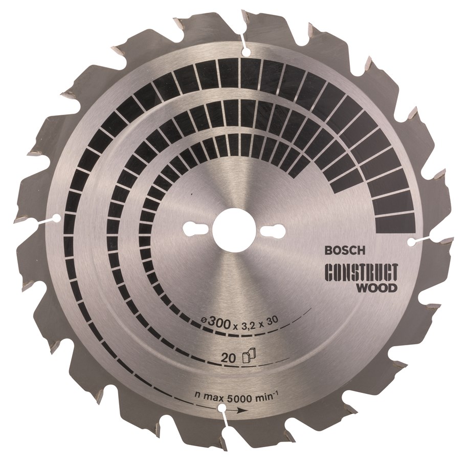 Pyörösahat - Bosch Pyörösahanterä Construct Wood 300 x 30 x 3,2 mm; 20 - 2608640690