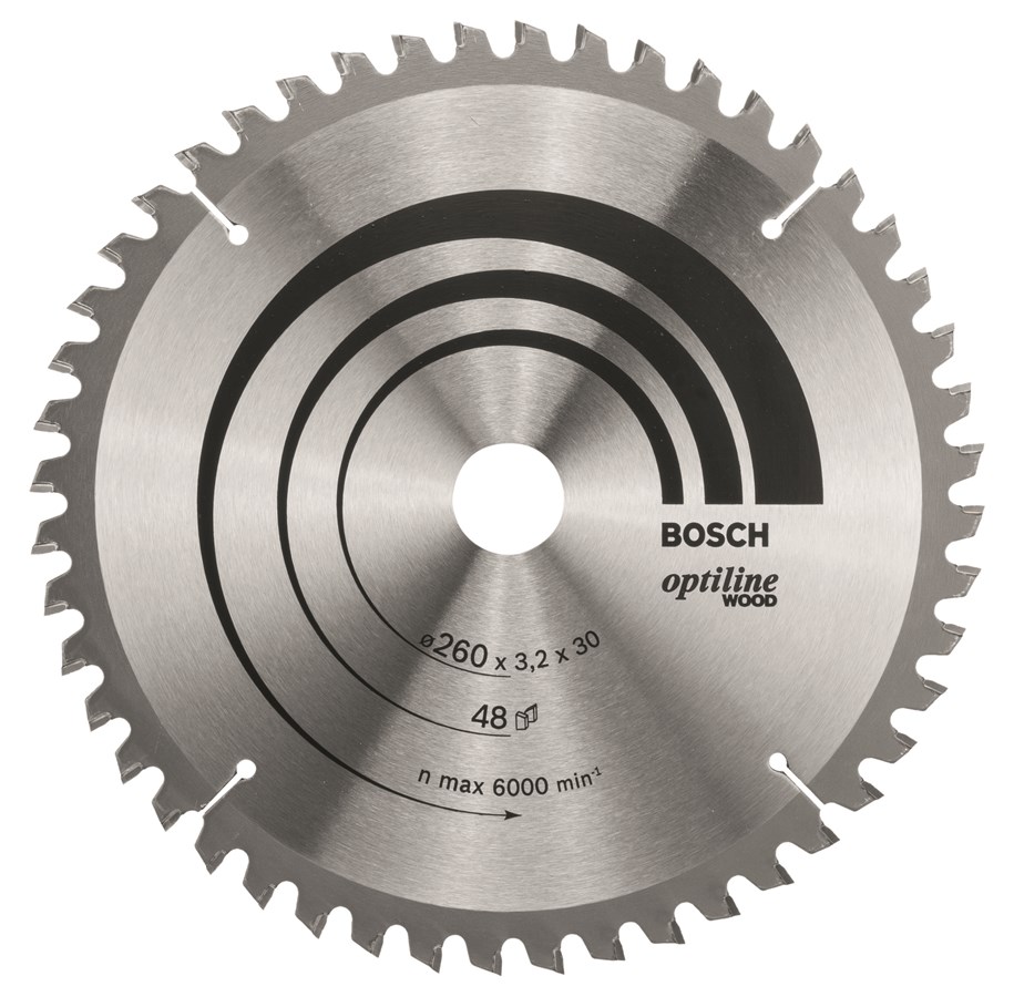 Pyörösahat - Bosch Pyörösahanterä Optiline Wood 260 x 30 x 3,2 mm, 48 - 2608641202