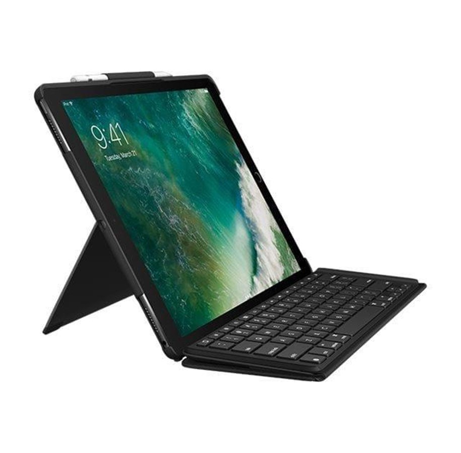 Näppäimistöt - Logitech Slim Combo for iPad Pro 10.5" - Blue - Näppäimistö & Foliosetti - Pohjoismainen - Sininen - 920-008415