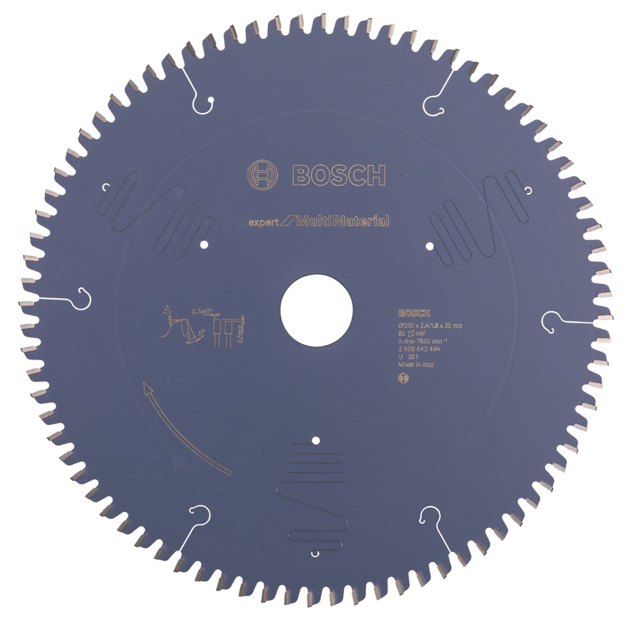 Poranterät & Ruuvauskärjet - Bosch Pyörösahanterä Expert for Multi Material 250 x 30 x 2,4 mm, 80 - 2608642494