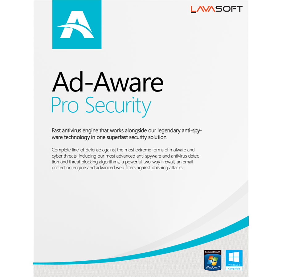 Antivirus & turvallisuus - Lavasoft Ad-aware Pro Security - English - LAVAPROS2PC1Y