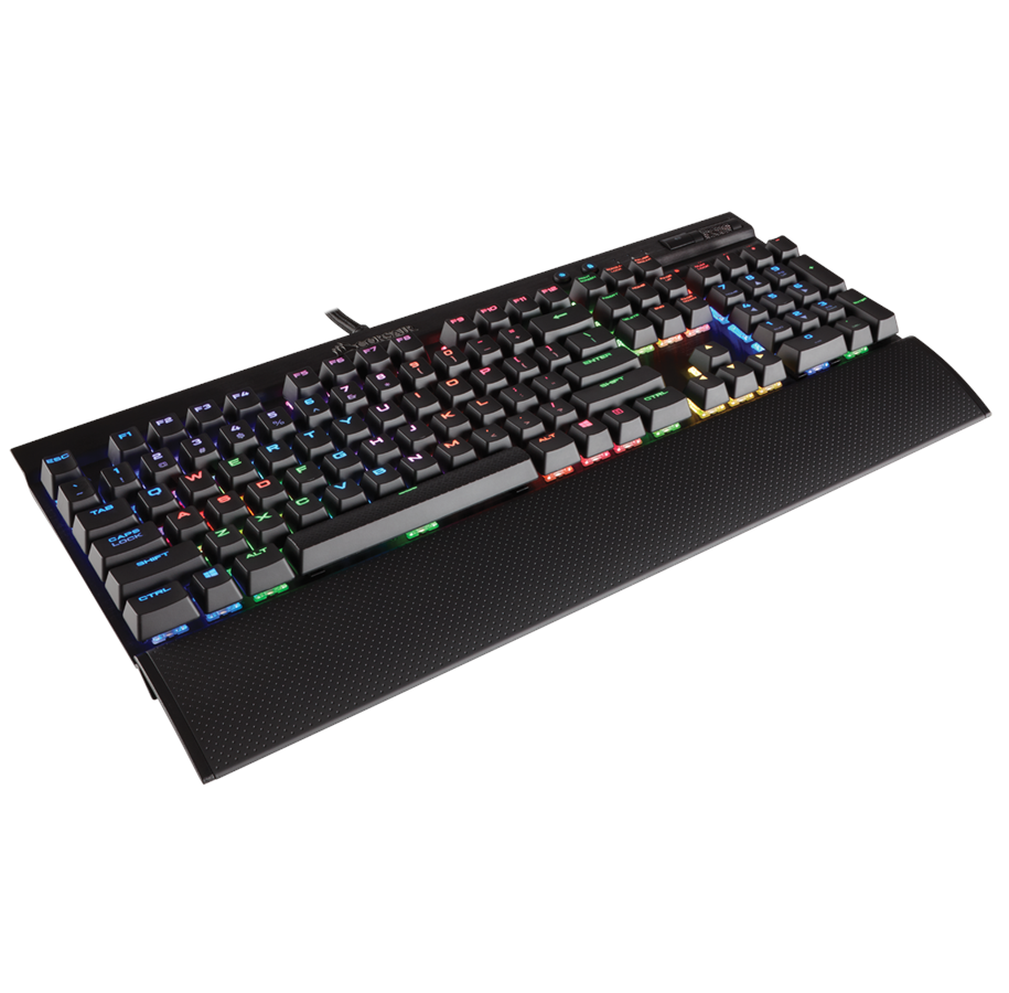Näppäimistöt - Corsair Gaming K70 LUX RGB MX Silent - Pelinäppäimistö - Pohjoismainen - Musta - CH-9101013-ND