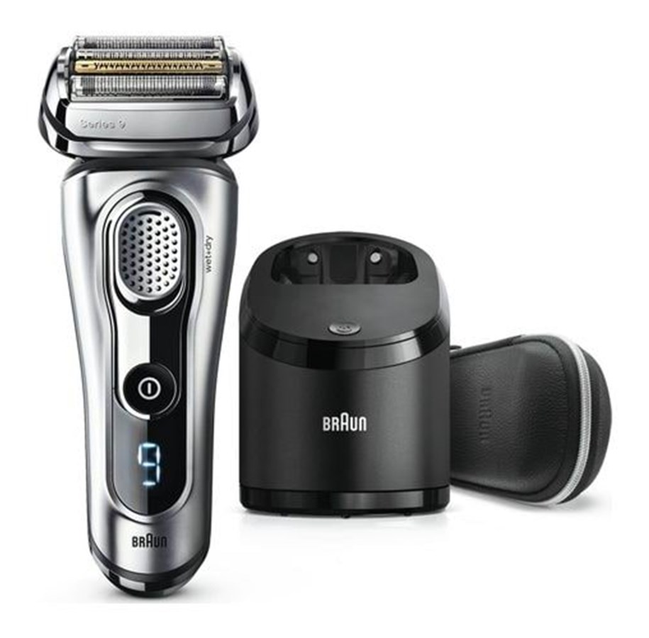 Parranajokoneet - Braun Partakoneet Series 9 -Parranajokone 9291cc, Clean&Charge -asema Ja Premium-matkakotelo – Hopea - 9291CC