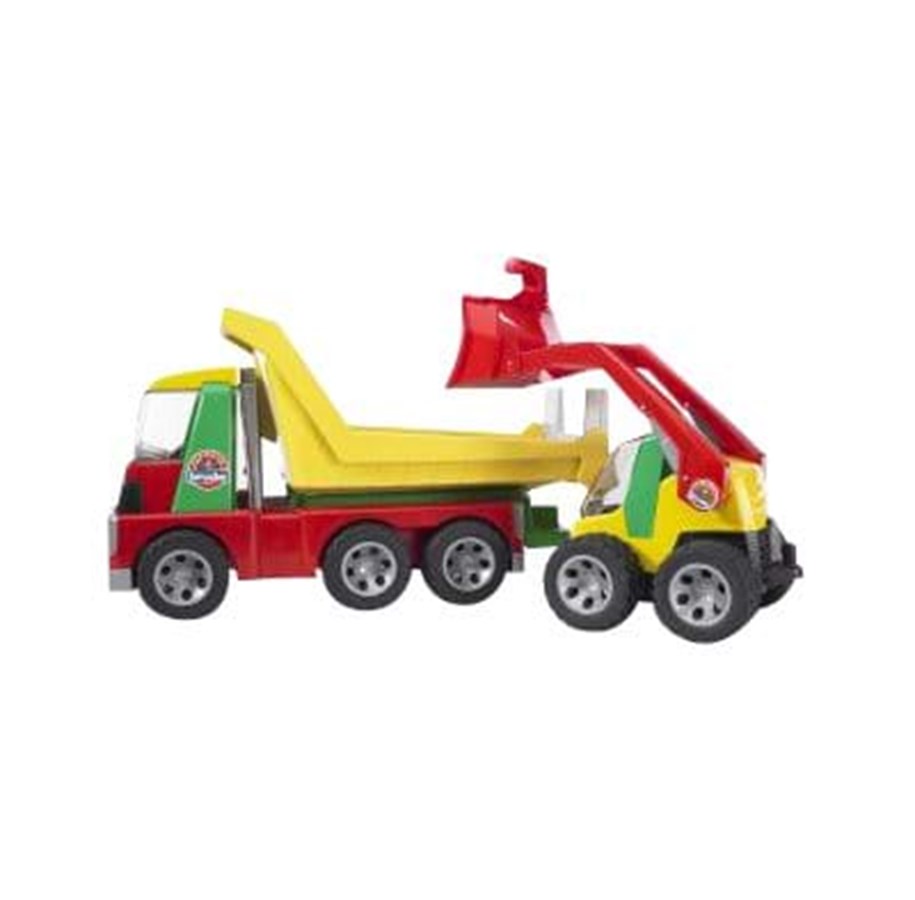 Leluautot - Bruder Transporter with Skid Steer Loader - 20070