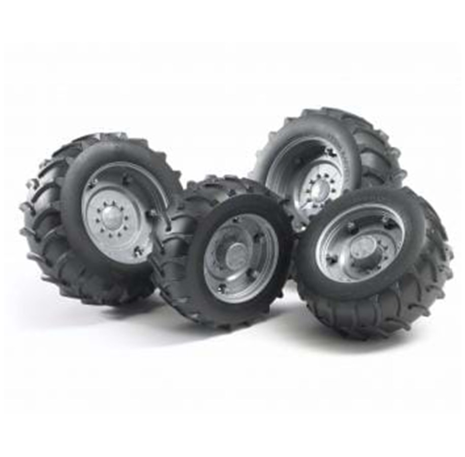Leluautot - Bruder Twin tyres with silver rims - 2316
