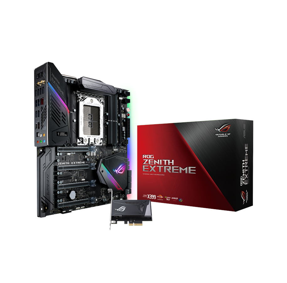 Emolevy - ASUS ROG ZENITH EXTREME Emolevy - AMD X399 - AMD TR4 socket - DDR4 RAM - Extended ATX - 90MB0UV0-M0EAY0