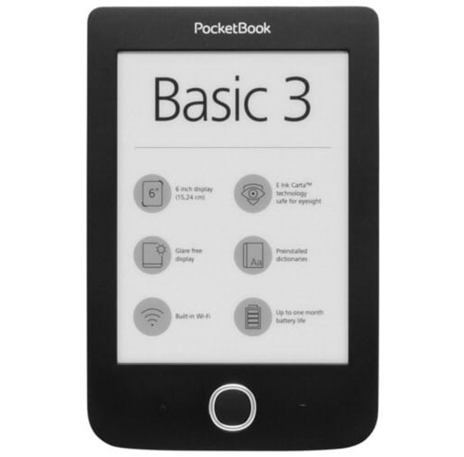 E-kirjan lukulaite - PocketBook Basic 3 - Black - PB614W-2-E-WW