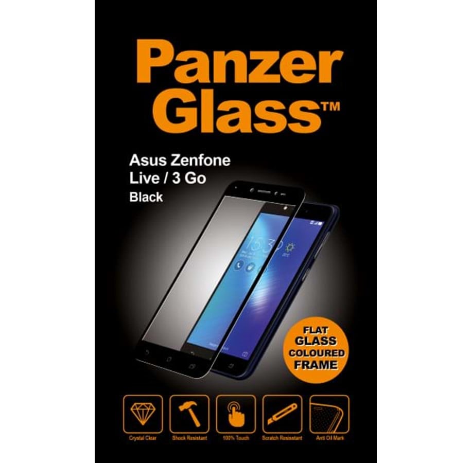 Puhelintarvikkeet - Näytönsuojat - PanzerGlass ASUS ZenFone Live - Black - PANZER3504