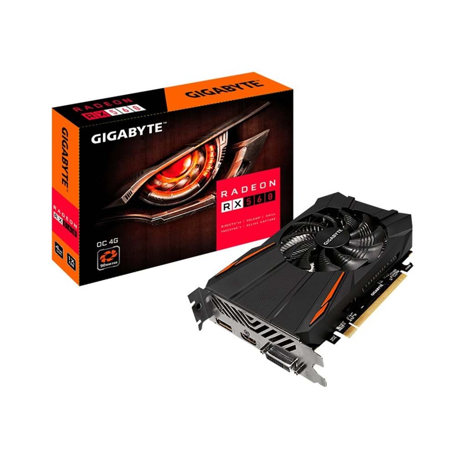 Näytönohjaimet - GIGABYTE Radeon RX 560 OC - 4GB GDDR5 RAM - Näytönohjaimet - GV-RX560OC-4GD