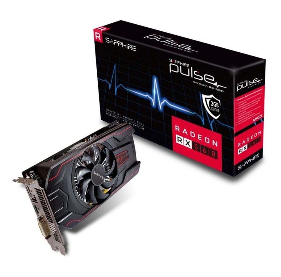 Näytönohjaimet - Sapphire Radeon RX 560 Pulse - 2GB GDDR5 RAM - Näytönohjaimet - 11267-02-20G