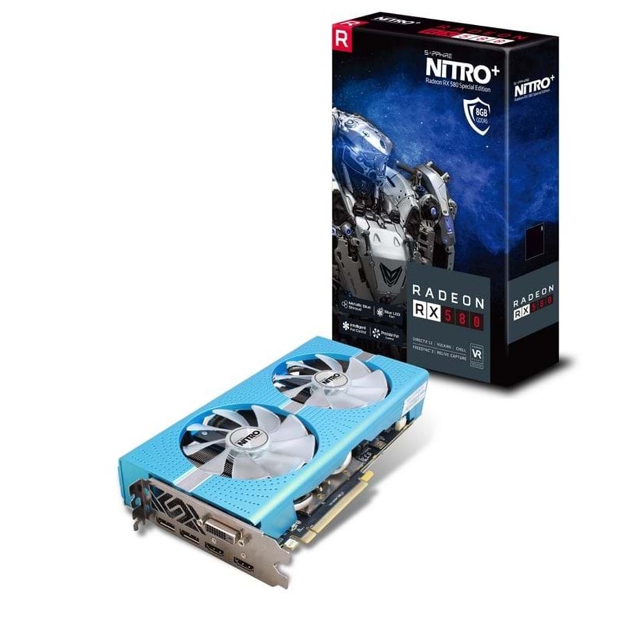 Näytönohjaimet - Sapphire Radeon RX 580 NITRO+ SE - 8GB GDDR5 RAM - Näytönohjaimet - 11265-21-20G