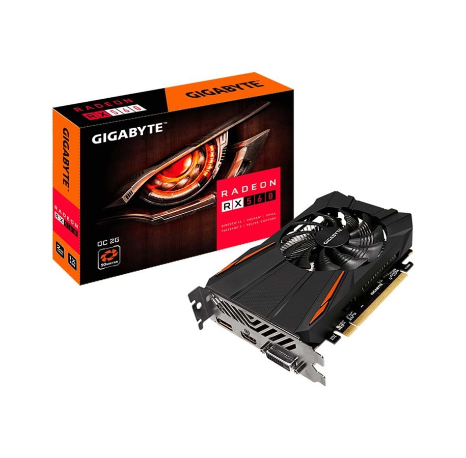 Näytönohjaimet - GIGABYTE Radeon RX 560 OC - 2GB GDDR5 RAM - Näytönohjaimet - GV-RX560OC-2GD