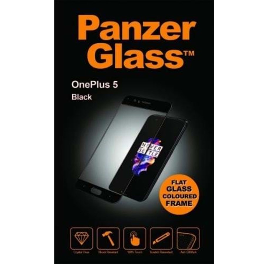 Puhelintarvikkeet - Näytönsuojat - PanzerGlass OnePlus 5 - Black - PANZER7003