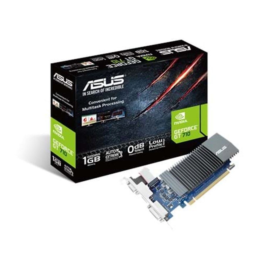 Näytönohjaimet - ASUS GeForce GT 710 Silent - 1GB GDDR5 RAM - Näytönohjaimet - 90YV0AL0-M0NA00