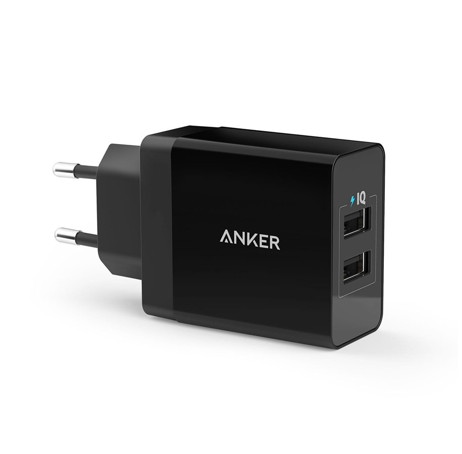 Puhelin - Adapterit & Laturit - Anker PowerPort Charger Quick Charge 2.0 & PowerIQ - Musta - A2021316