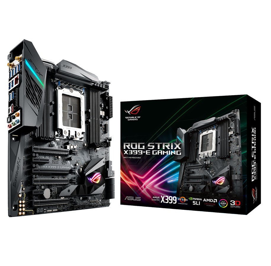 Emolevy - ASUS ROG STRIX X399-E GAMING Emolevy - AMD X399 - AMD TR4 socket - DDR4 RAM - ATX - 90MB0V70-M0EAY0