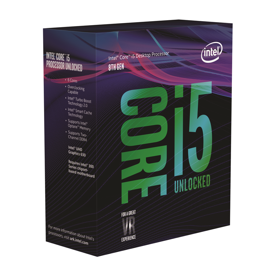 CPU - Intel Core i5-8600K Coffee Lake CPU - 6 ydintä - 3.6 GHz - Intel LGA1151 - Intel Boxed (jäähdyttimen kanssa) - BX80684I58600K