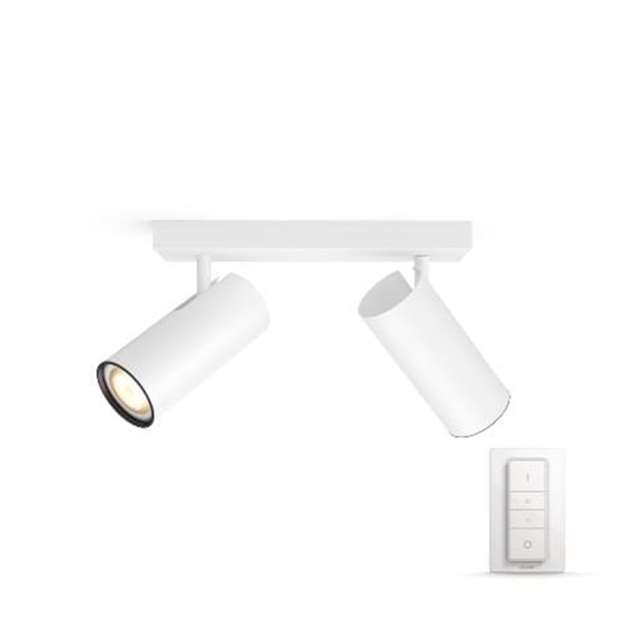 Smart Home - Älykoti - Philips Hue Buratto Bar/Tube 2x5.5W Spots - White - 915005515501