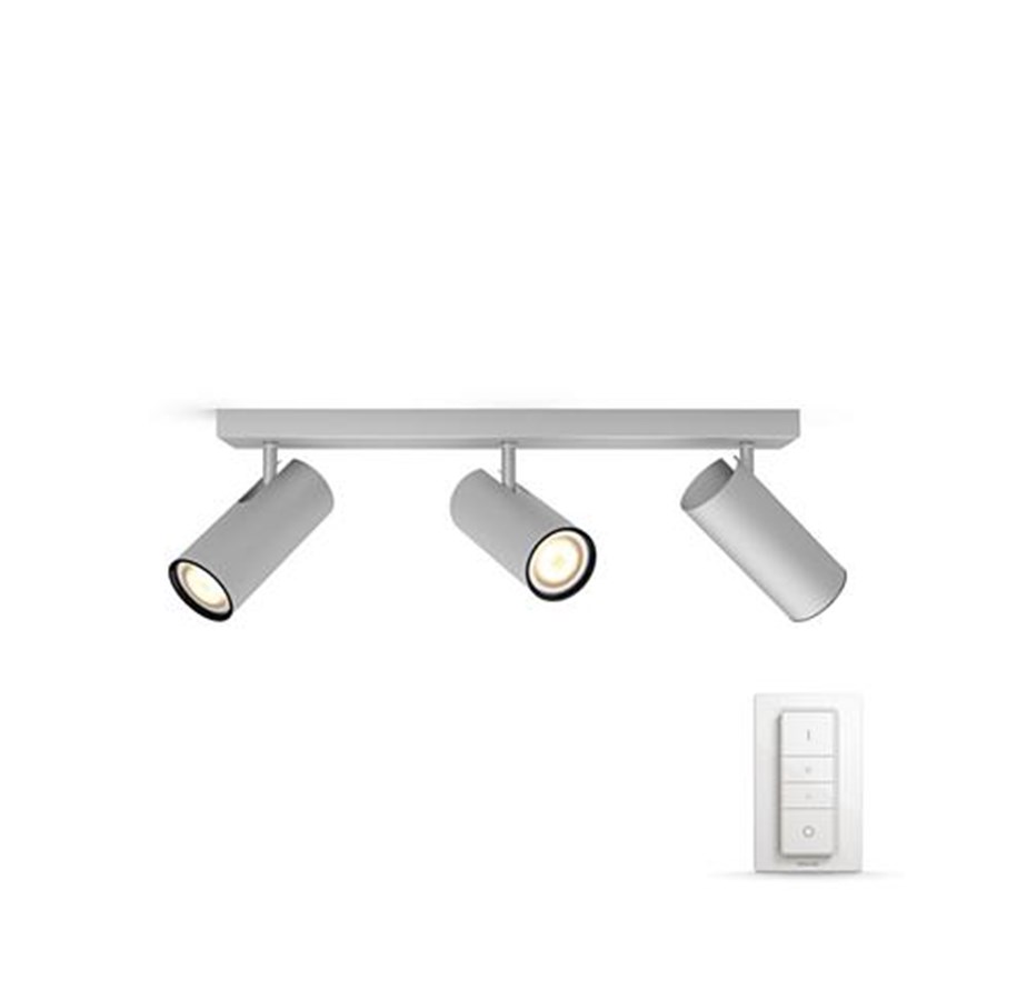 Smart Home - Älykoti - Philips Hue Buratto Bar/Tube 3x5.5W Spots - Alu - 915005515801