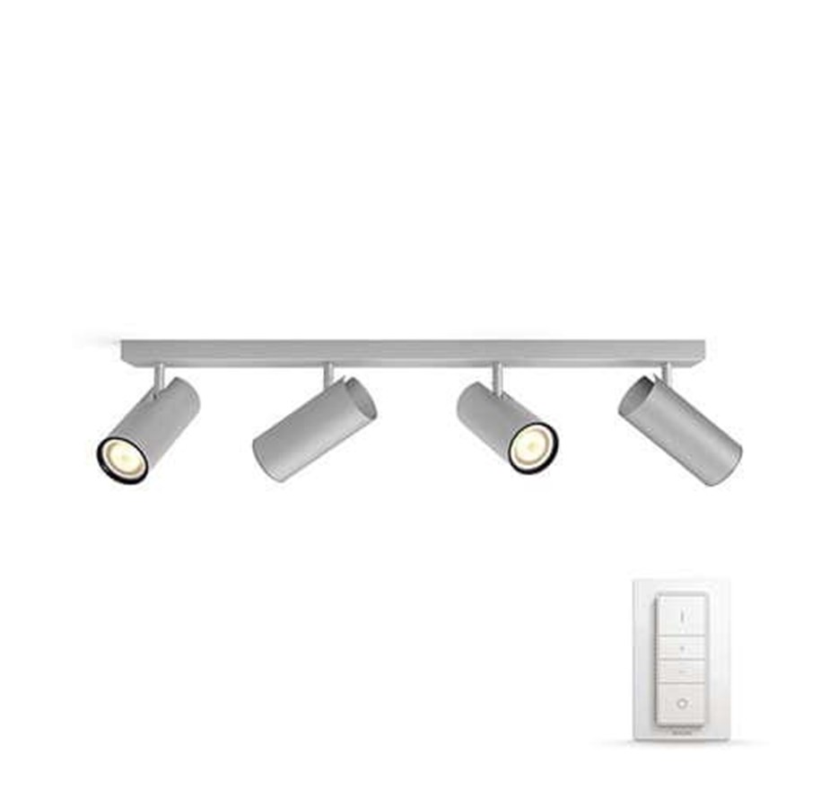 Smart Home - Älykoti - Philips Hue Buratto Bar/Tube 4x5.5W Spots - Alu - 915005516001