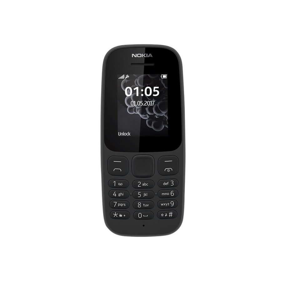 Puhelimet - Nokia 105 - Black (Dual SIM) - A00028412