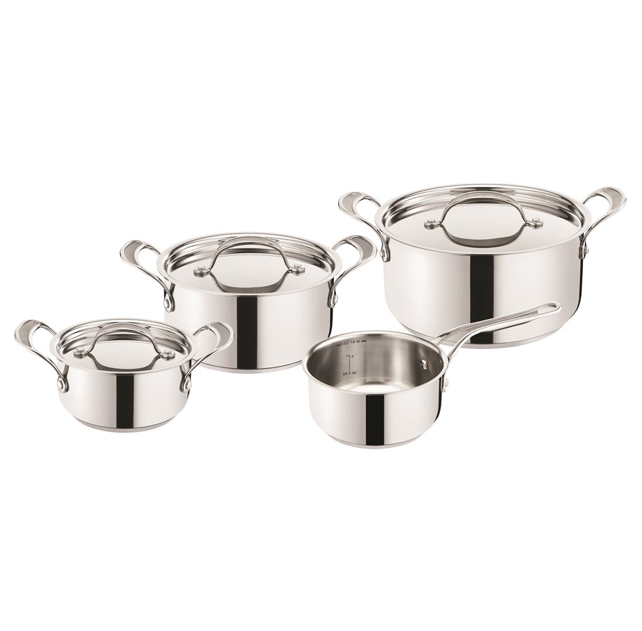 Kattilat - Jamie Oliver Premium Stainless Steel - Professional Series - Pot set 4 pcs (7 parts) - H804S744