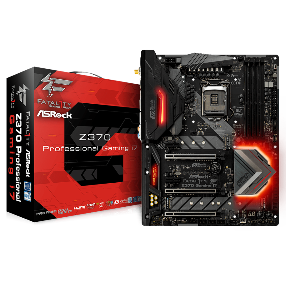 Emolevy - ASRock Fatal1ty Z370 Professional Gaming i7 Emolevy - Intel Z370 - Intel LGA1151 socket - DDR4 RAM - ATX - 90-MXB680-A0UAYZ