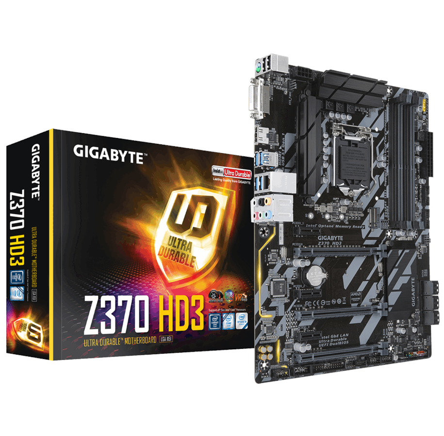 Emolevy - GIGABYTE Z370 HD3 Emolevy - Intel Z370 - Intel LGA1151 socket - DDR4 RAM - ATX - Z370 HD3