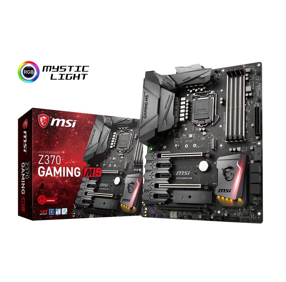 Emolevy - MSI Z370 GAMING M5 Emolevy - Intel Z370 - Intel LGA1151 socket - DDR4 RAM - ATX - Z370 GAMING M5