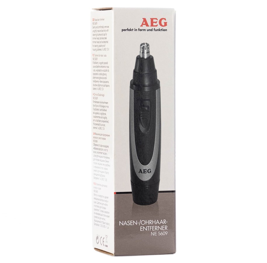Hiustenleikkuukoneet ja trimmerit - AEG Nenätrimmeri NE 5609 - trimmer - sort - NE5609