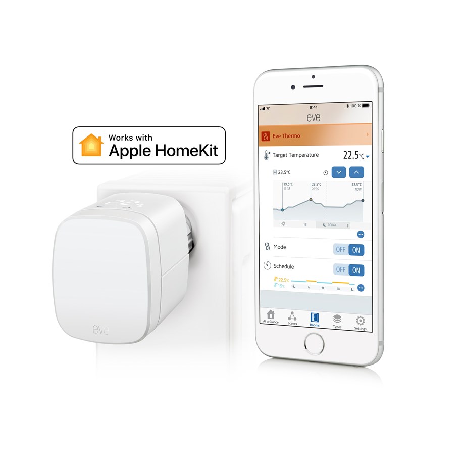 Smart Home - Älykoti - Eve Thermo - Connected Radiator Valve for Apple HomeKit - 10EAR1701