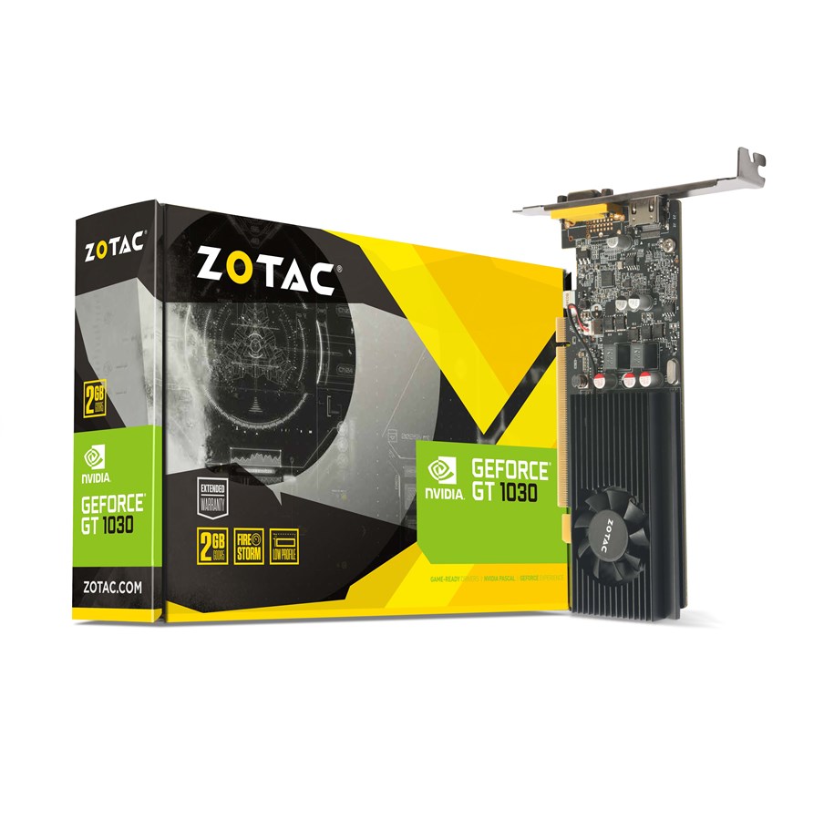 Näytönohjaimet - ZOTAC GeForce GT 1030 Low Profile - 2GB GDDR5 RAM - Näytönohjaimet - ZT-P10300E-10L