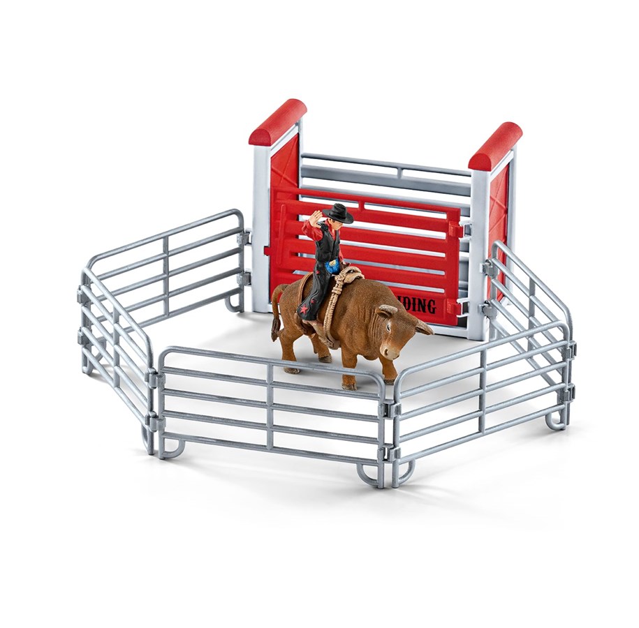 Schleich - Schleich Bull riding with cowboy - 41419