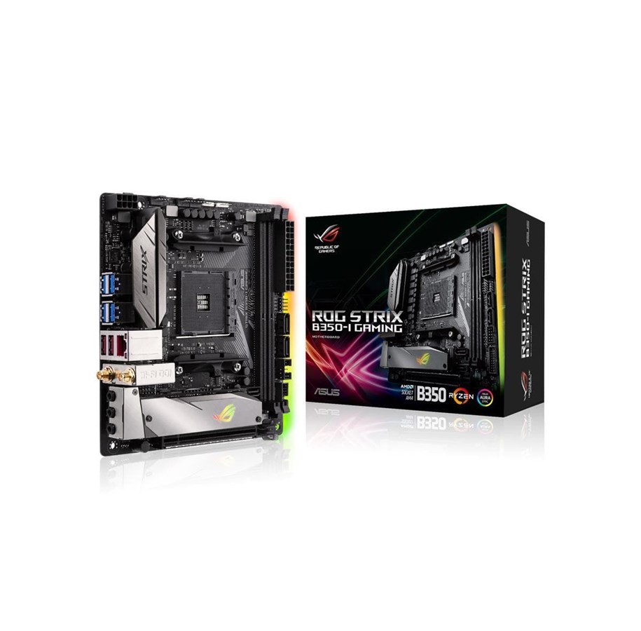 Emolevy - ASUS ROG STRIX B350-I GAMING Emolevy - AMD B350 - AMD AM4 socket - DDR4 RAM - Mini-ITX - 90MB0VD0-M0EAY0