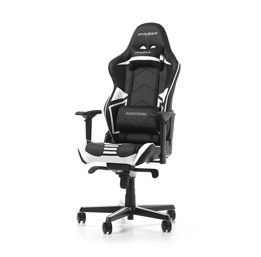 Pelituoli - DXRacer RACING PRO R131-NW Pelituoli - Musta / Valkoinen - PU Nahka - Jopa 115 kg - GC-R131-NW-V2